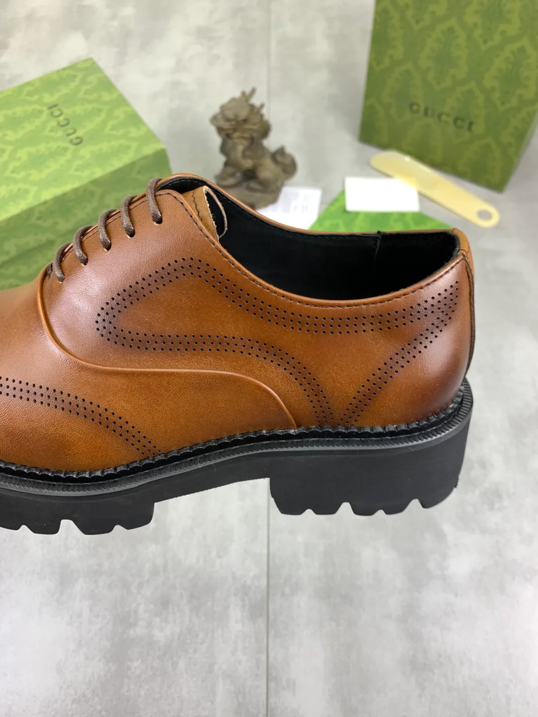 Men's Men's Shoes 💰P580 [New Style] 💰💎💎💎 [Gucci] GUCCI high-end men's formal business leather shoes, original order 1:1! Original imported high-end calfskin, original metal buckle, imported first-layer pigskin lining for feet, original high-end outsole, men's shoe size: 38-44